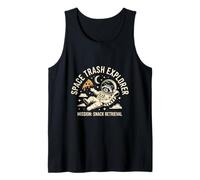 Space Trash Explorer Mission Snack Retrieval Raccoon Tank Top