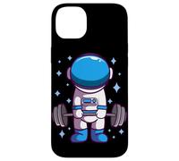 Space Traveler Weightlifting Outer Space Fitness Astronaut Case for iPhone 14 Plus