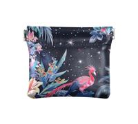 Space Tropical Chinese Style Women's Leather Coin Purses Pouches Portable Organizing Pouches for Women Travel, Space Tropical Chinese style, One Size, Print Art