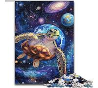 Space Turtle 1000 Pieces Jigsaw Puzzle for Adults& Teens, Challenging Game And Family Play Parent-child Interaction (26x38cm)