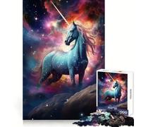 Space Unicorn 1000 Piece Jigsaw Puzzles for Adults Teenagers Cognitive Toy Leisure Fun Pattern Assembly Festive Gift 38x26cm