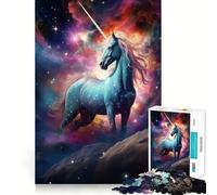Space Unicorn 1000 Piece Jigsaw Puzzles for Adults Teenagers Cognitive Toy Leisure Fun Pattern Assembly Festive Gift 38x26cm