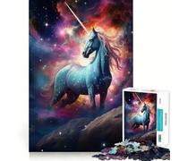 Space Unicorn 1000 Piece Jigsaw Puzzles for Teenagers Logic Ability Toy Calm Pastime Accurate Cut 50x75cm