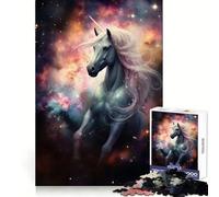 Space Unicorn in Nebula Adults Puzzles 1000 Piece Jigsaws Reason Skill Toy Slow Enjoy Exact Cut Art Collection Piece 50x75cm