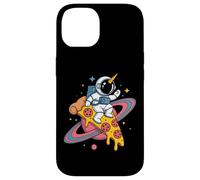 Space Unicorn Riding Pizza Slice Astronaut Adventure Case for iPhone 14