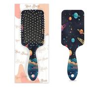 Space Universe Planet Mountain Hair Brush Wet Dry Air Cushion Hair Brush Plastic Detangler Hairbrush for Kids Adults Back To School Gift Women Men