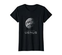 Space Venus Orbit Planet Celestial Chart Map Value Graphic T-Shirt, Women, Black, S