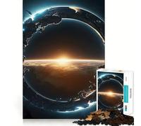 Space View on Earth Adults Puzzles 1000 Piece Jigsaws Brain Teaser Home Pastime Image Assembly Memorable Gift 50x75cm