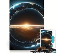 Space View on Earth Jigsaw Puzzles for Adults 1000 Piece Smart Reason Toy Family Bond Smooth Edge Art Display 38x52cm