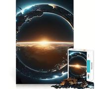 Space View on Earth Teenagers 1000 Piece Jigsaw Puzzle Strong Logic Toy Leisure Fun Clear Edge Art Collectible 38x26cm