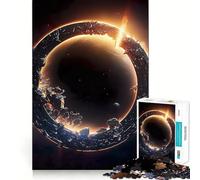 Space View on Earth V Jigsaw Puzzles 1000 Piece for Teenagers Memory Build Indoor Play Fine Cut Santa Wish Pick 50x75cm
