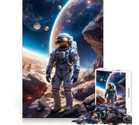 Space Walker 1000 Pieces Jigsaw Puzzles for Adults Smart Game Stress Release Pattern Assembly Xmas Surprise 38x52cm