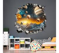 Space Wall Stickers, 3D Space Themed Bedroom Accessories Galaxy Stickers for Ceiling Nursery Wall Stickers Bedroom Kids Room Decorations（Style 1）