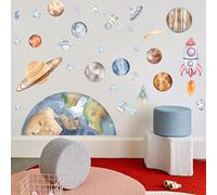 Space Wall Stickers - Solar Planets Wall Stickers Boys, Space Themed Wall Decal Baby Nursery and Children's Rooms,Toddler Room Wall Art,Space Decals (SAPCE Wall Deco)