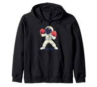 Space Warrior with this Fighting Astronaut Costume Zip Hoodie