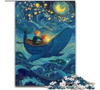 Space Whale JigsawPuzzle 1000 Pieces for Adults, Challenging Game And Family Play Artists Collection, Fine Art for Age 14 Years Up (26x38cm)