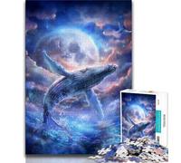 Space Whale JigsawPuzzle 1000 Pieces for Adults,Challenging Game And Family Play for Is Ideal As A Gift for The Whole Family 50x75cm
