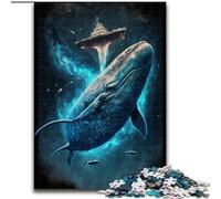 Space Whale Painting Puzzles for Adults 1000 Pieces, Educational Games Home Decoration Suitable for Desktop Decoration (50x75cm)