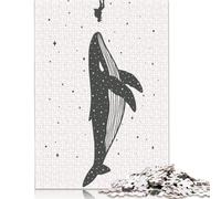 Space Whale Puzzles 500 Pieces Wooden Puzzles Puzzles 500 Piece Learning Educational Toys 500pcs (52x38cm)