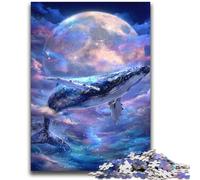 Space Whale Puzzles for Adults Teens 2000 Pieces,Learning Educational Toys Family Games with Matching Poster And Trivia Sheet (70X100cm)