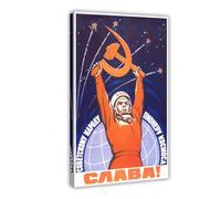 Space Will Be Ours. Long Live The Soviet People The Space Pioneers. USSR Propaganda Canvas Art Poster And Wall Art Picture Print Modern Family Bedroom