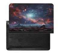 Space with Cluster Passport Holder Vaccine Card Holder Travel Document Organizer Credit Card Organizer for Women/Men