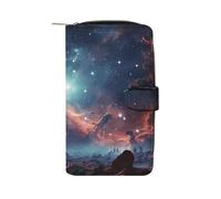 Space with Cluster Wallet Multifunctional Wallets for Men Compact Wallet Purse Passport Bag