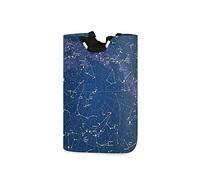 Space World Map Star Laundry Hamper with Handle Large Waterproof Collapsible Storage Basket Tote Bag for Bathroom Washing Bin Dirty Clothes Travel