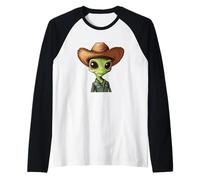 Space Wrangler Alien for a Galactic Look Raglan Baseball Tee