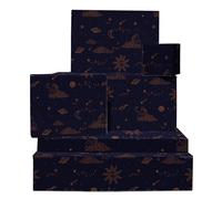 Space Wrapping Paper - Celestial - 6 Sheets Of Gift Wrap For Her - Sun Moon Star - Galaxy - Birthday, Wedding, Christmas, Journaling - Recyclable - By Central 23