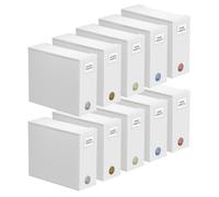 SpaceAid 10 Pack Bed Sheet Organizers and Storage, Foldable Sheet Organizer for Linen Closet, Sheets Set Folder Keeper with Window XL (Queen & King Size) Organizing Bedding Container, White