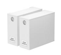 SpaceAid 2 Pack Bed Sheet Organizers and Storage, Foldable Sheet Organizer for Linen Closet, Sheets Set Folder Keeper with Window XL (Queen & King Size) Organizing Bedding Container, White
