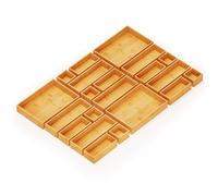 SpaceAid 21-Piece Bamboo Drawer Organizer Storage Boxes Set, Wood Tray Junk Drawer Organizers Multi-Use Divider Bins for Kitchen, Bathroom, Office Desk and Makeup Organization (21 Pack, Natural)