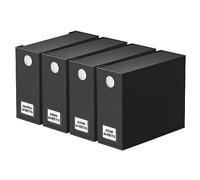 SpaceAid 4 Pack Bed Sheet Organizers and Storage, Foldable Sheet Organizer for Linen Closet, Sheets Set Folder Keeper with Window XL (Queen & King Size) Organizing Bedding Container, Black