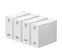 SpaceAid 4 Pack Bed Sheet Organizers and Storage, Foldable Sheet Organizer for Linen Closet, Sheets Set Folder Keeper with Window XL (Queen & King Size) Organizing Bedding Container, White