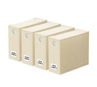 SpaceAid 4 Pack Bed Sheet Organizers and Storage, Foldable Sheet Organizer for Linen Closet, Sheets Set Folder Keeper with Window XL (Queen & King Size) Organizing Bedding Container, Beige