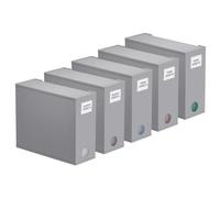 SpaceAid 5 Pack Bed Sheet Organizers and Storage, Foldable Sheet Organizer for Linen Closet, Sheets Set Folder Keeper with Window XL (Queen & King Size) Organizing Bedding Container, Gray