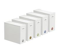 SpaceAid 5 Pack Bed Sheet Organizers and Storage, Foldable Sheet Organizer for Linen Closet, Sheets Set Folder Keeper with Window XL (Queen & King Size) Organizing Bedding Container, White