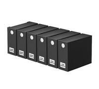 SpaceAid 6 Pack Bed Sheet Organizer and Storage, Foldable Sheet Organizer with Window for Linen Closet, Set Folder Keeper for Queen & King Size Bedding Storage (Black)