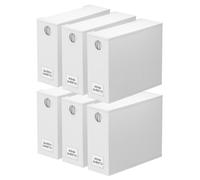 SpaceAid 6 Pack Bed Sheet Organizers and Storage, Foldable Sheet Organizer for Linen Closet, Sheets Set Folder Keeper with Window XL (Queen & King Size) Bedding Container, (White, 6 Pack)