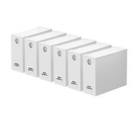 SpaceAid 6 Pack Bed Sheet Organizers and Storage, Foldable Sheet Organizer with Window for Linen Closet, Set Folder Keeper for Queen & King Size Bedding Storage (White)