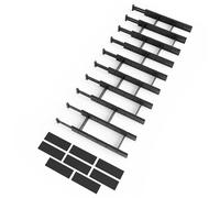 SpaceAid Bamboo Drawer Dividers with Inserts and Labels, Kitchen Adjustable Drawer Organizers, Expandable Organization for Home, Office, Dressers, 10 Dividers with 24 Inserts (17"-22" Black)