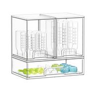 SpaceAid Bottle Storage Organizer Baby - Acrylic Bottles Station Organizer Container, Stackable Clear Drawers for Countertop, Vanity, Bathroom, Cabinet, Pantry Organization, 3 Pack, 2M1L, 10.9" H
