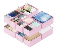 SpaceAid Drawer Organizer for Clothes, Set of 12 Drawer Organizers for Nursery, Closet Organizer and Storage Dividers for Clothes, Baby Clothes, Underwear, Socks