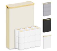 SpaceAid Extra Large Toilet Paper Storage with Lid, Hold up to 24 Regular Rolls or 18 Mega Rolls, Slim Toilet Paper Basket Holder Bin Container, Bathroom Accessories Organizer, Beige