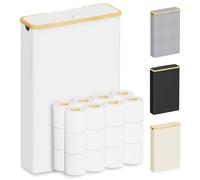 SpaceAid Extra Large Toilet Paper Storage with Lid, Hold up to 24 Regular Rolls or 18 Mega Rolls, Slim Toilet Paper Basket Holder Bin Container, Bathroom Accessories Organizer, White