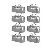 SpaceAid Heavy Duty Moving Bags, Extra Large Storage Totes W/Backpack Straps Strong Handles & Zippers, Alternative to Moving Boxes, Packing & Moving Supplies, Gley (8 Pack)