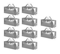 SpaceAid Heavy Duty Moving Bags, Extra Large Storage Totes W/Backpack Straps Strong Handles & Zippers, Alternative to Moving Boxes, Packing & Moving Supplies, Gley (10 Pack)