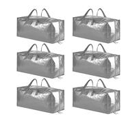 SpaceAid Heavy Duty Moving Bags, Extra Large Storage Totes W/Backpack Straps Strong Handles & Zippers, Alternative to Moving Boxes, Packing & Moving Supplies, Gley (6 Pack)