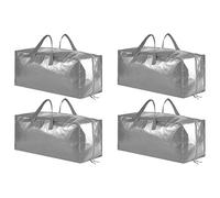 SpaceAid Heavy Duty Moving Bags, Extra Large Storage Totes W/Backpack Straps Strong Handles & Zippers, Alternative to Moving Boxes, Packing & Moving Supplies, Gley (4 Pack)